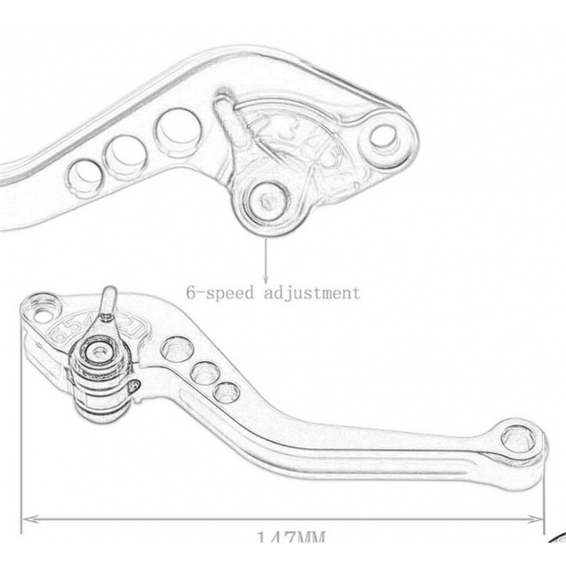 ذراع فرامل قصير للدراجات النار - مراجعة Cnc Aluminum Adjustable Brake Clutch Levers وسعره