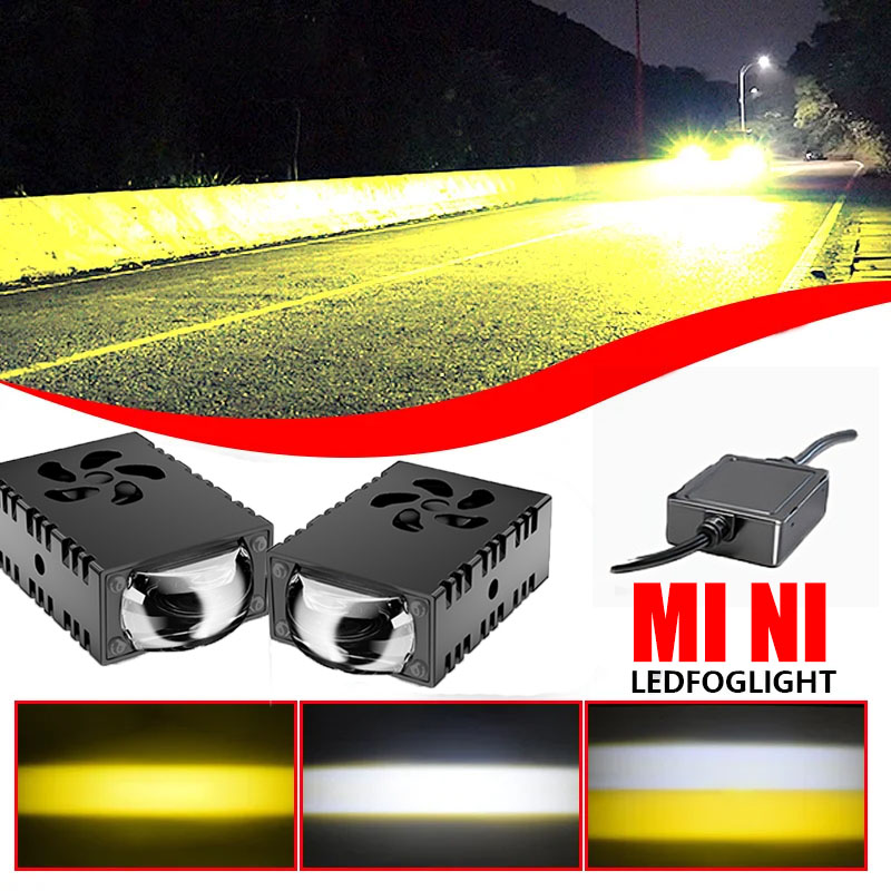 1 قطعة/2 قطعة مصباح قيادة LED  - مراجعة Universal Motorcycle Led Headlight Projector وسعره