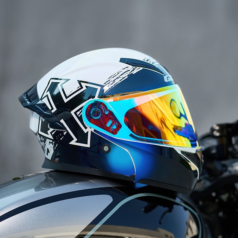 خوذات كاملة الوجه معتمدة من وز - مراجعة Full Face Motorcycle Helmet With Bluetooth وسعره