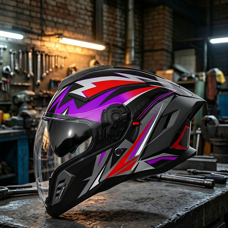 خوذة دراجة نارية لجميع الفصول  - مراجعة Full Face Motorcycle Helmet With Bluetooth وسعره