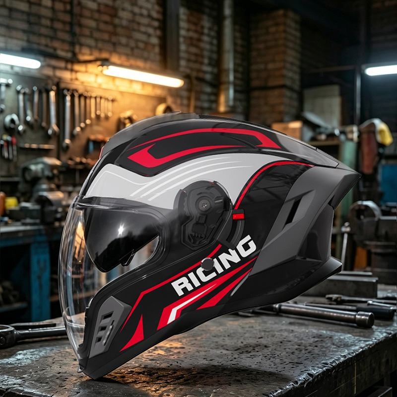 خوذة دراجة نارية لجميع الفصول  - مراجعة Full Face Motorcycle Helmet With Bluetooth وسعره