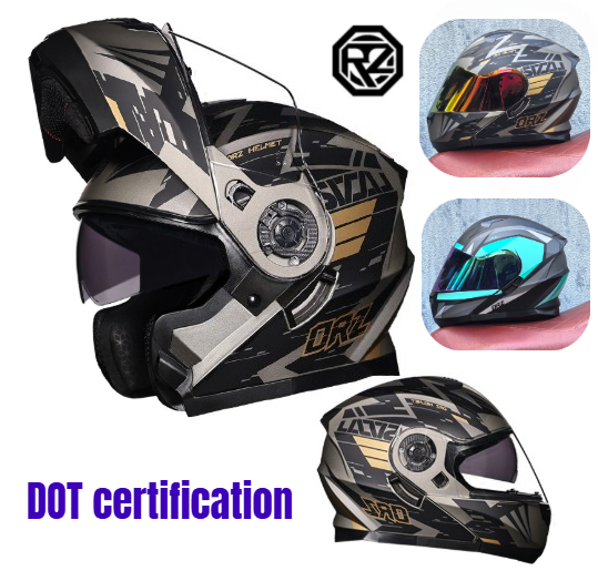 خوذة دراجة نارية مزدوجة الوجه  - مراجعة Modular Flip Up Motorcycle Helmet Dot Approved وسعره