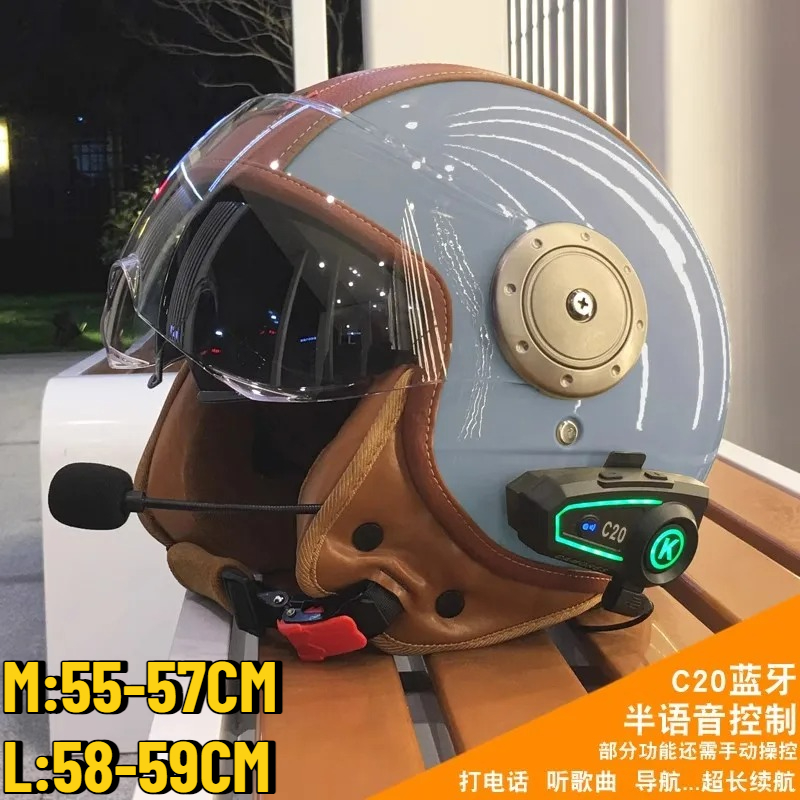 خوذة دراجة نارية كهربائية ذكية - مراجعة Full Face Motorcycle Helmet With Bluetooth وسعره